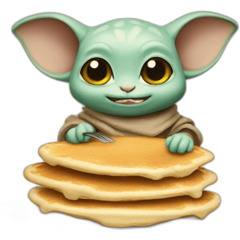 grogu eating pancakes emoji