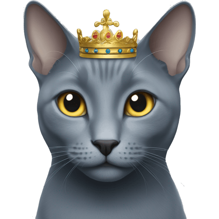 Russian blue queen cat emoji