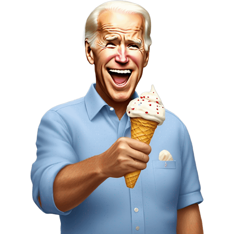 Joe Biden eating ice cream  emoji