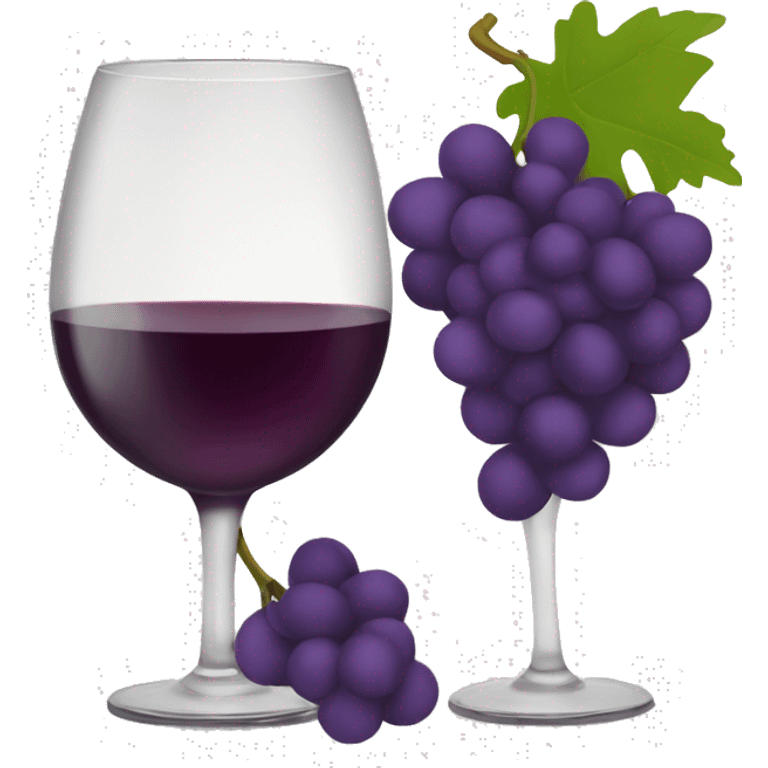 wine glass with grapes emoji