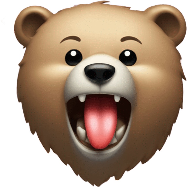 Bear biting a peach  emoji