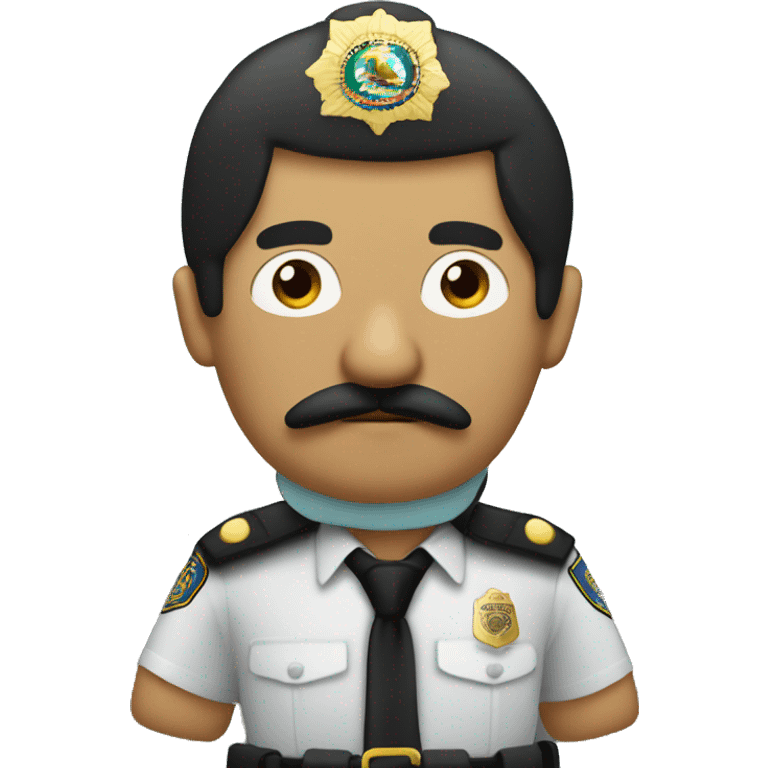 Mexican with a mustache getting pulled over by someone in a police uniform   emoji