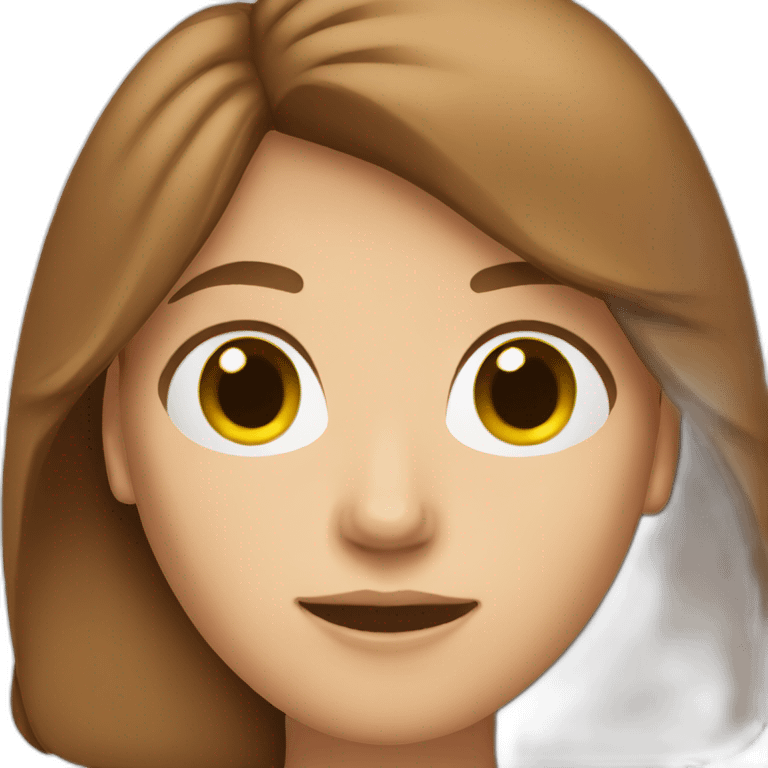 caucasian brown-haired woman emoji