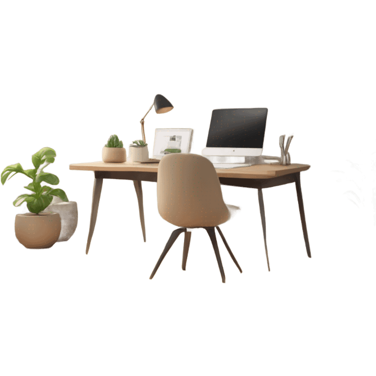 modern-minimalistic-decorated-home-office-front view emoji