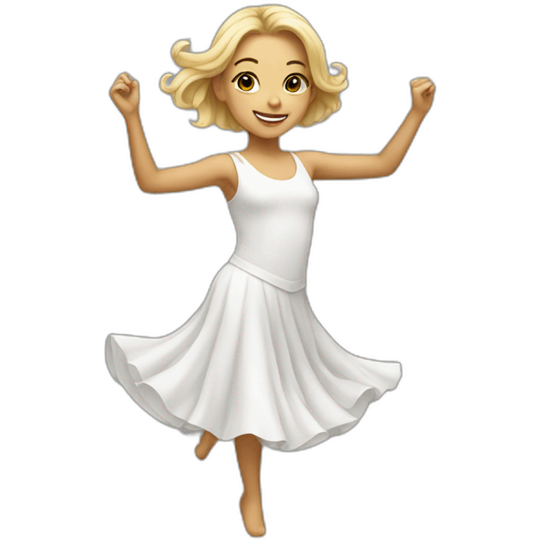 white dancing girl emoji