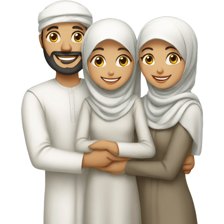 Happy Muslims family emoji