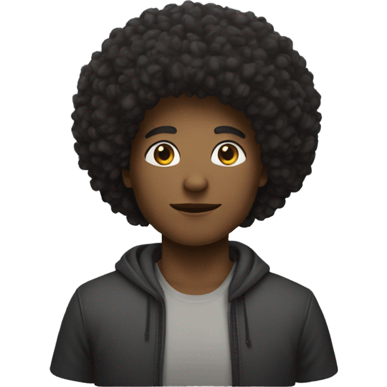 Une personne afro bien peigné  emoji