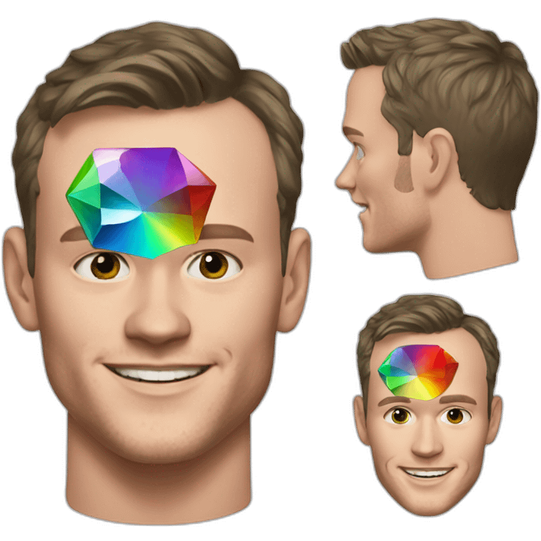 Jonathan Toews as rainbow diamond ring emoji