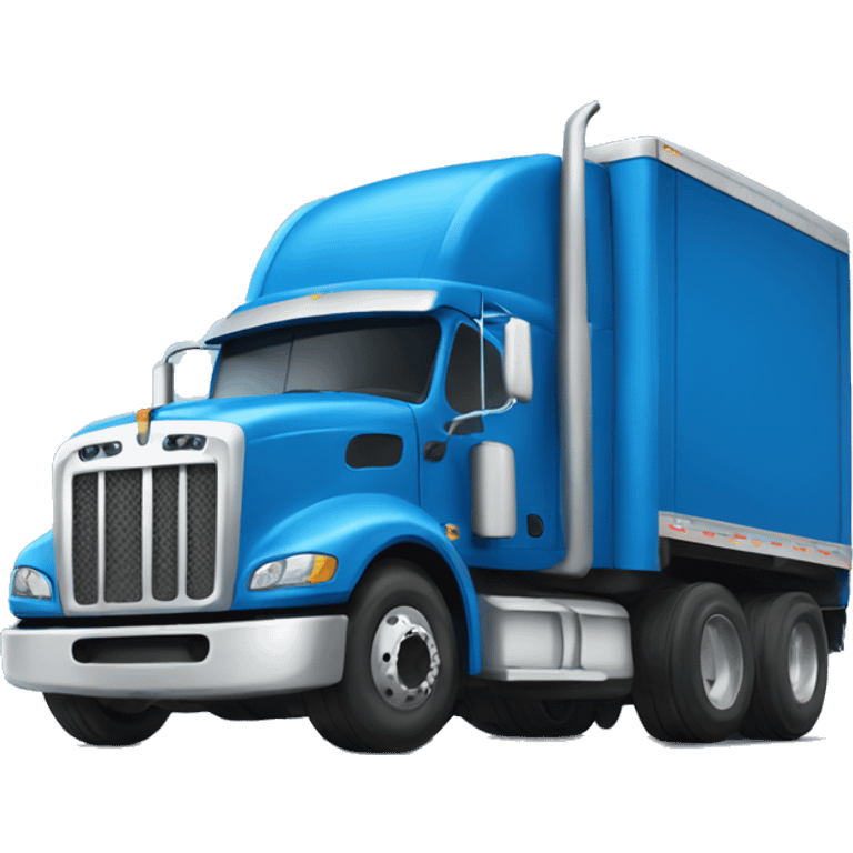 blue semi truck emoji