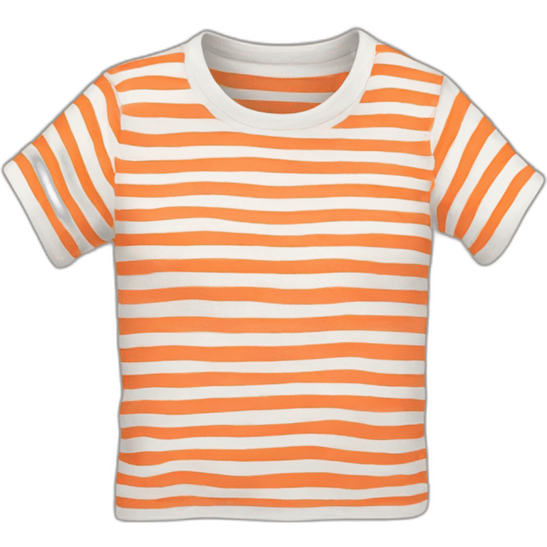 Orange and white striped t-shirt emoji