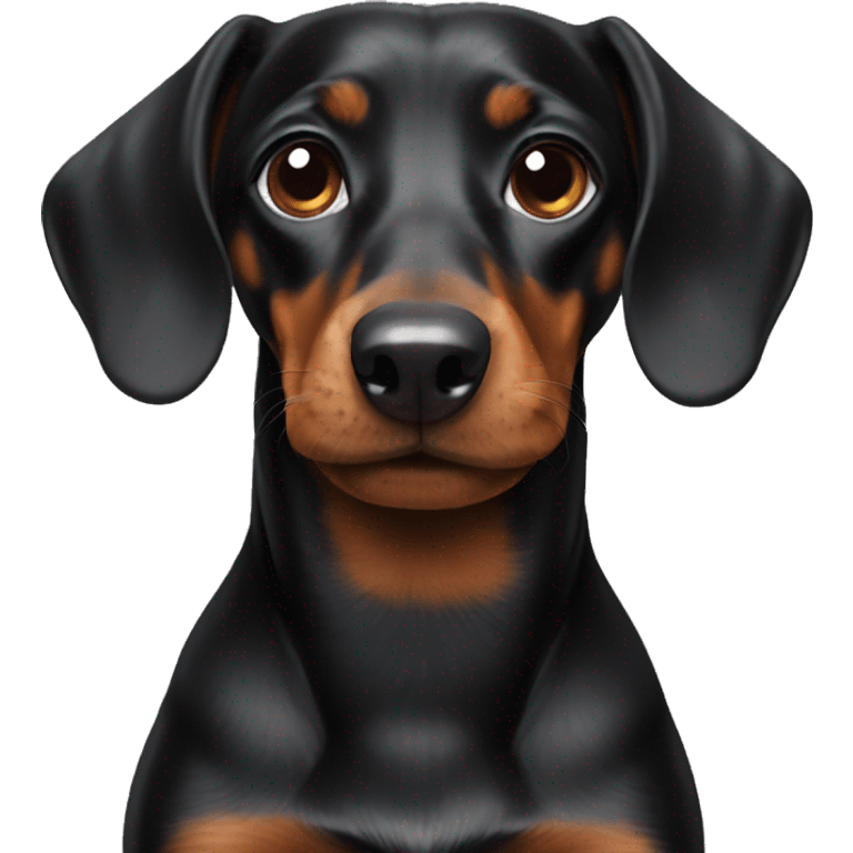 Black daschund  emoji