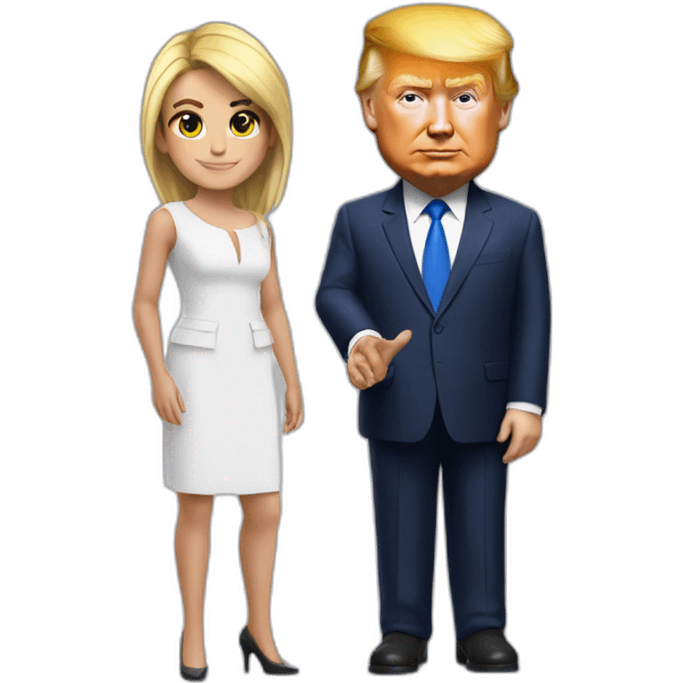 Macron qui joue à fortnite avec Trump emoji