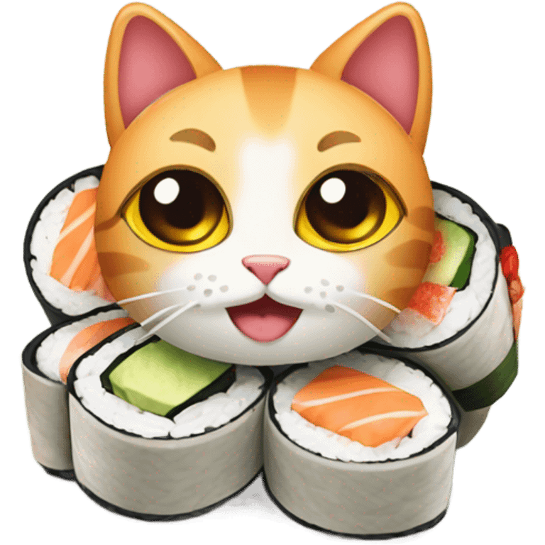 sushi kitty cat emoji