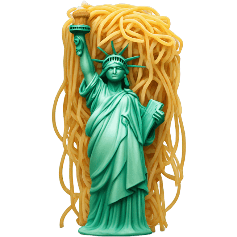 Statue of liberty with spaghetti  emoji