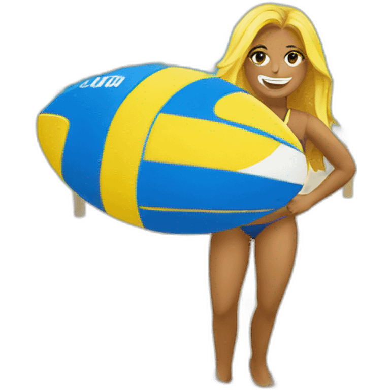 Beach-volley-sunny emoji