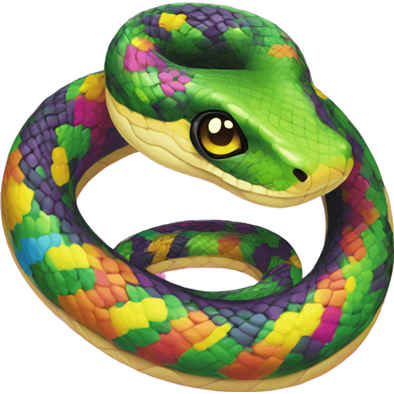 Lisa frank snake  emoji