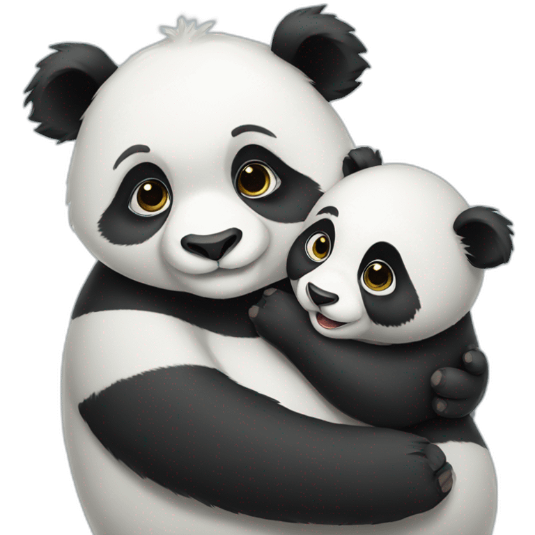 Panda with baby panda emoji