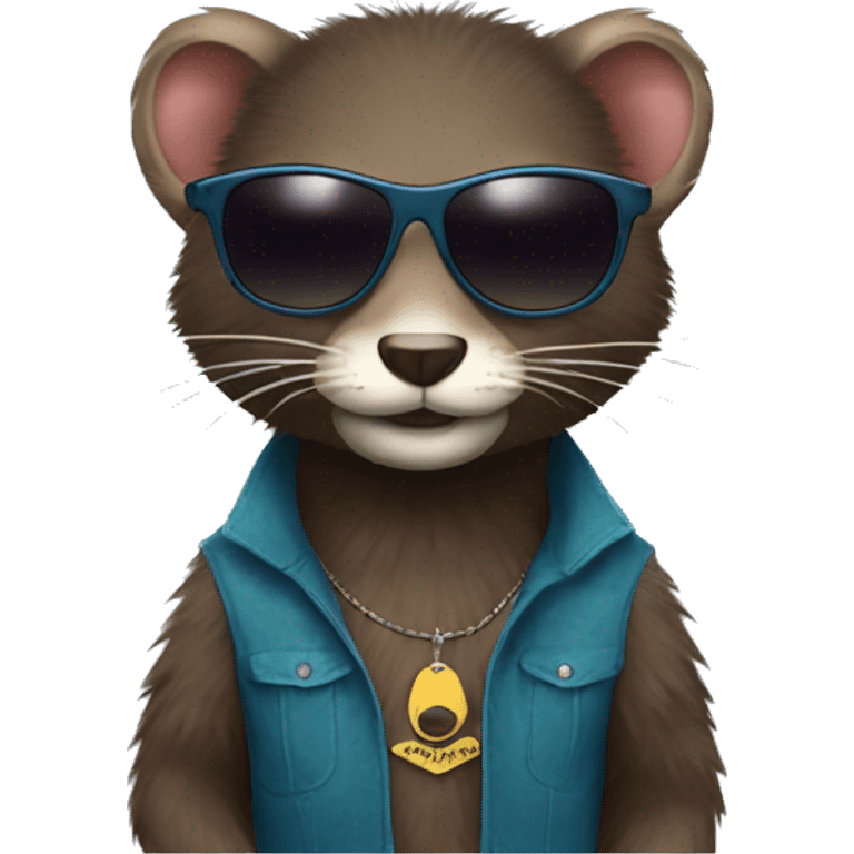 groovy mink with sunglasses emoji