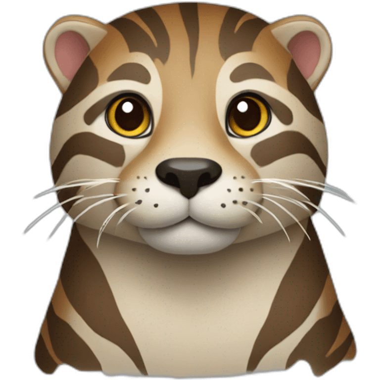 Loutre sur un tigre emoji