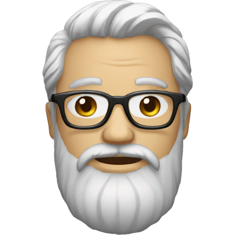 Bearded person majestic with glasses emoji