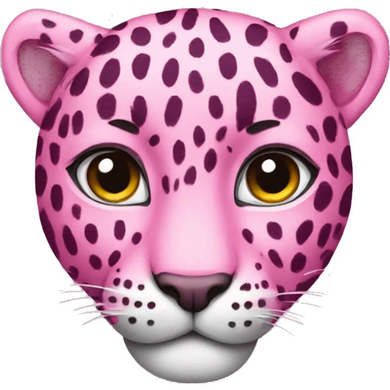 Pink leopard emoji