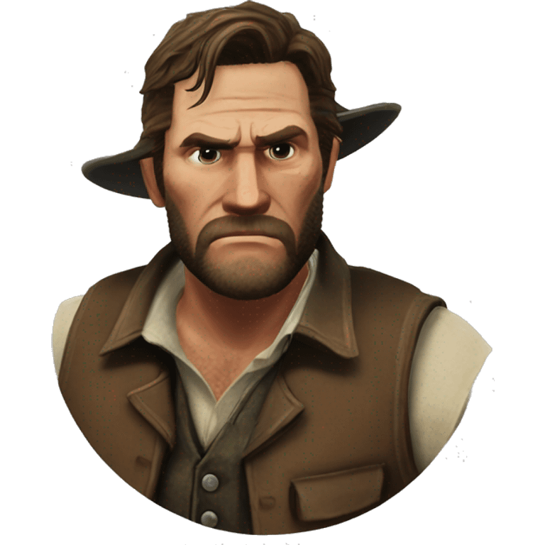 Arthur Morgan fisheye view  emoji