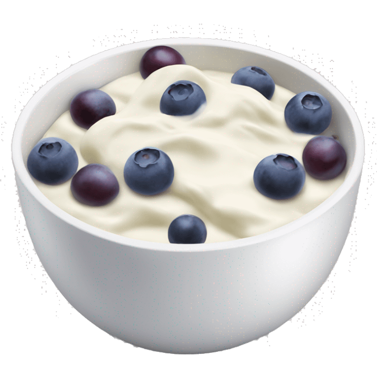 yoghurt bowl with grapes and blueberries emoji