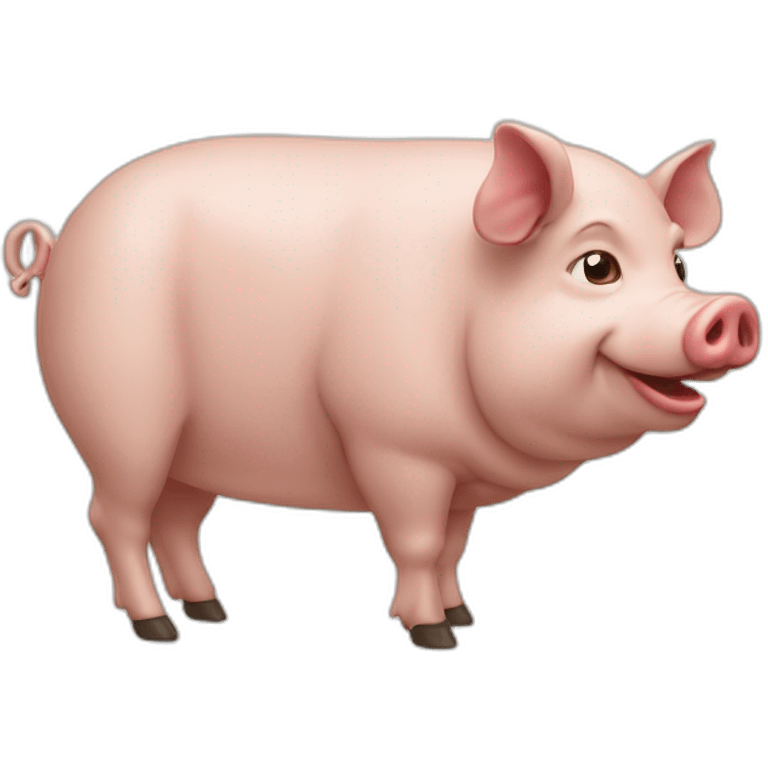 cochon avec un camelto emoji