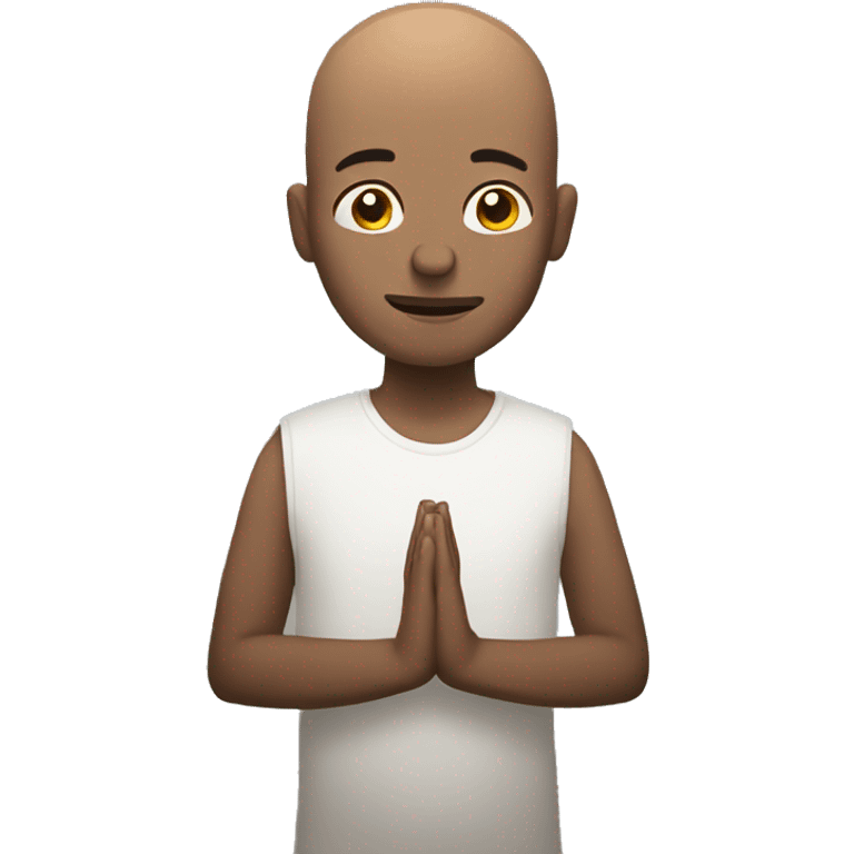 bald man praying  emoji