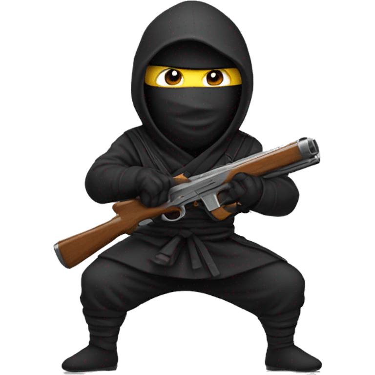 Ninja with gun emoji