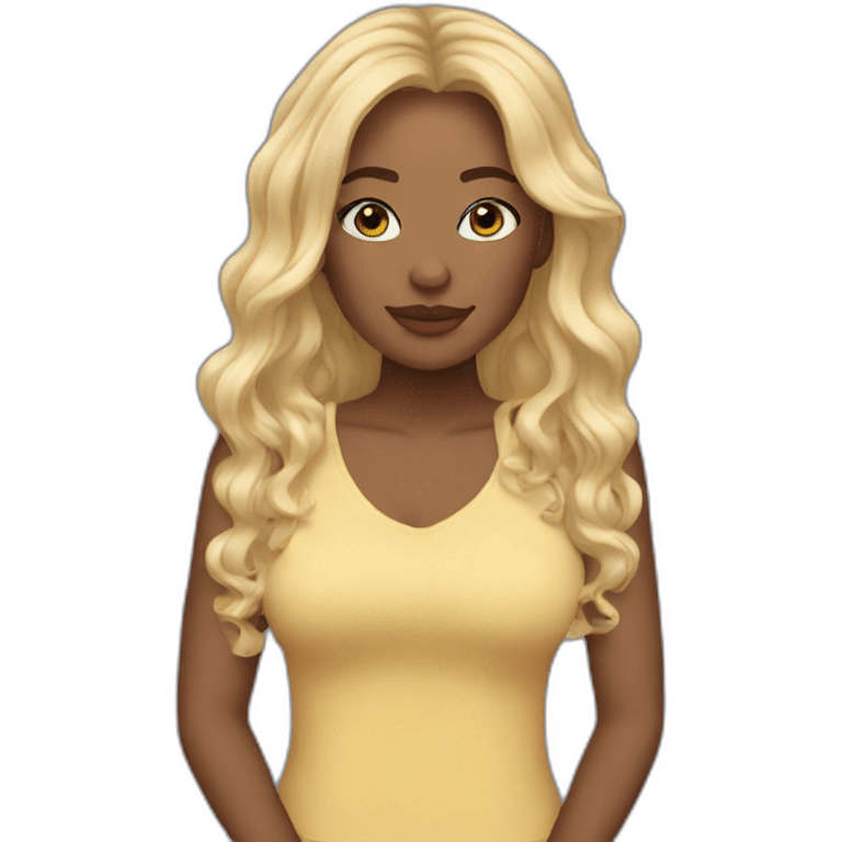 Krissy with blonde wavy hair emoji