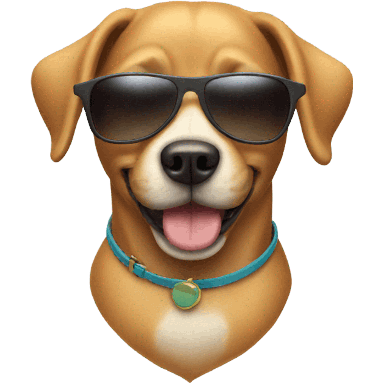 Dog wearing sunglasses emoji