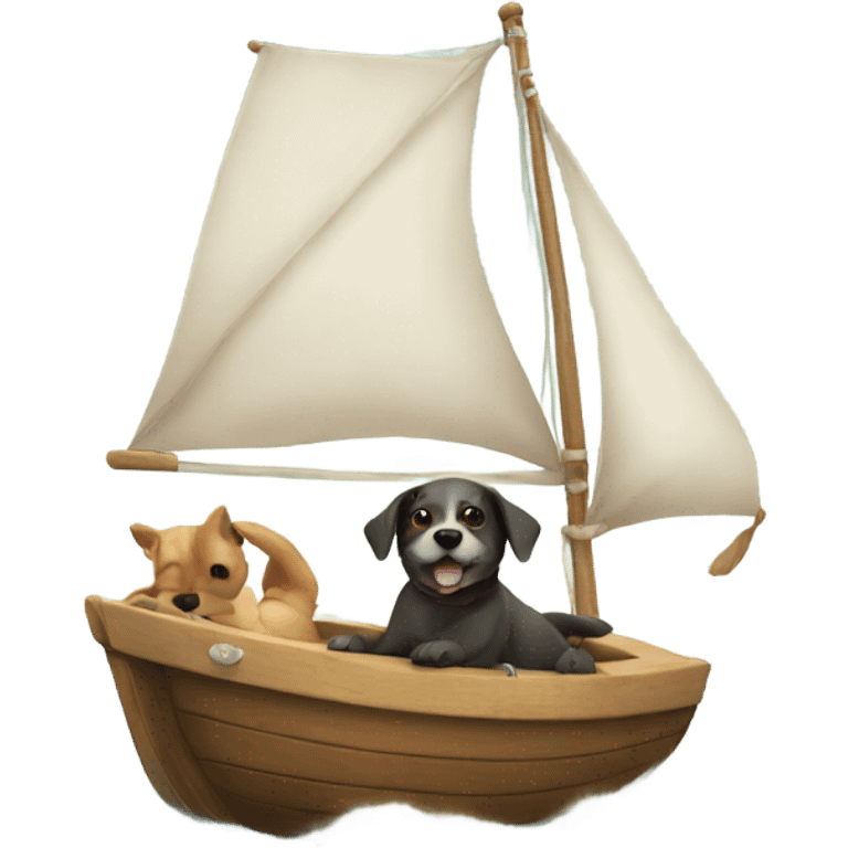 a dog sailing emoji