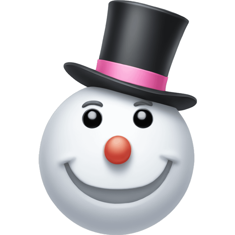 Snowman with pink nose emoji