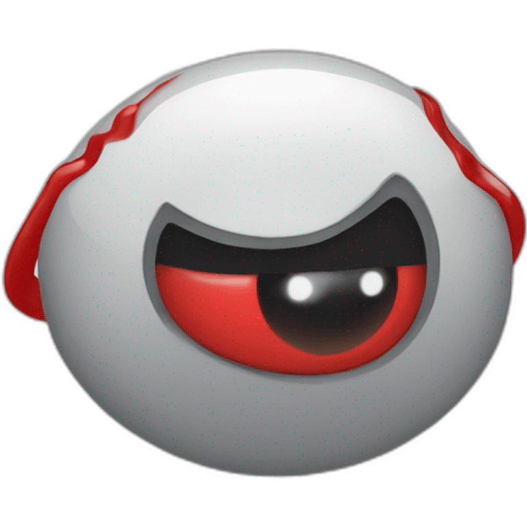 pickelball with energetic red Eyes emoji