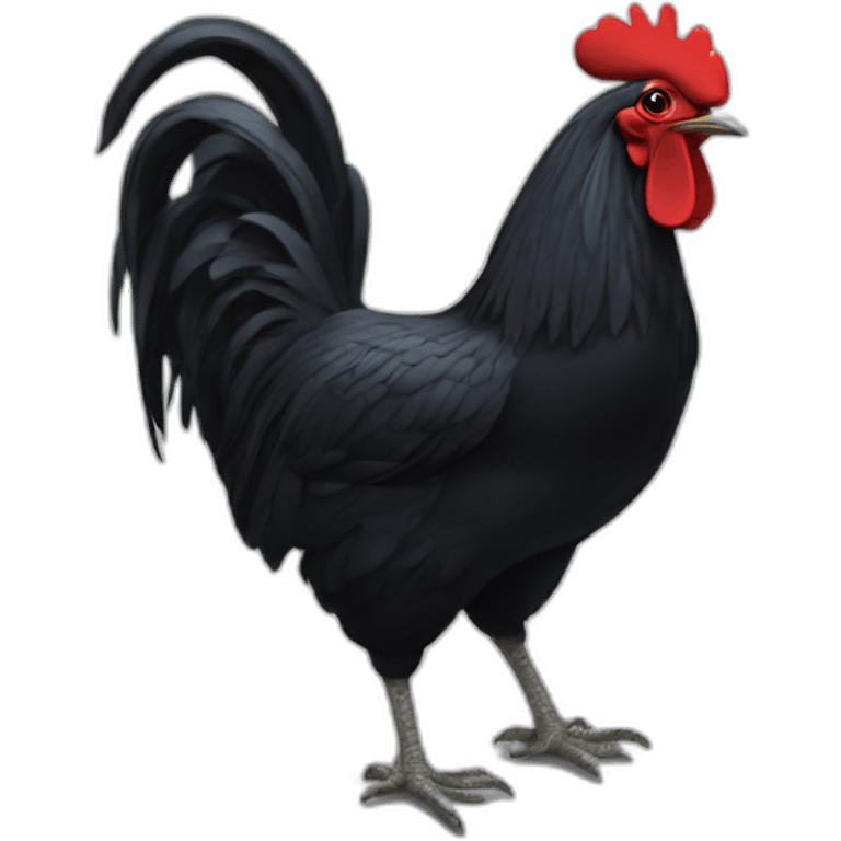 black cockerel emoji