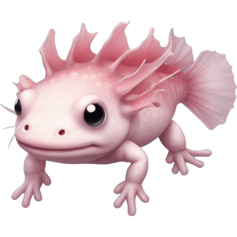 realistic axolotl full body emoji