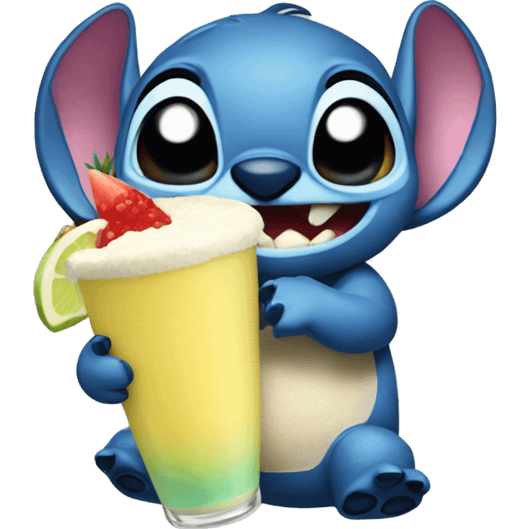 Stitch with pinocolada emoji