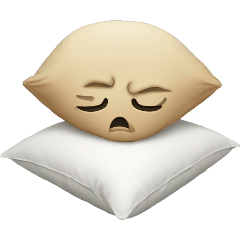 cartoon head buried in pillow emoji