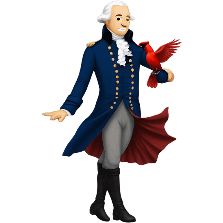 Alexander Hamilton stepping on a cardinal  emoji