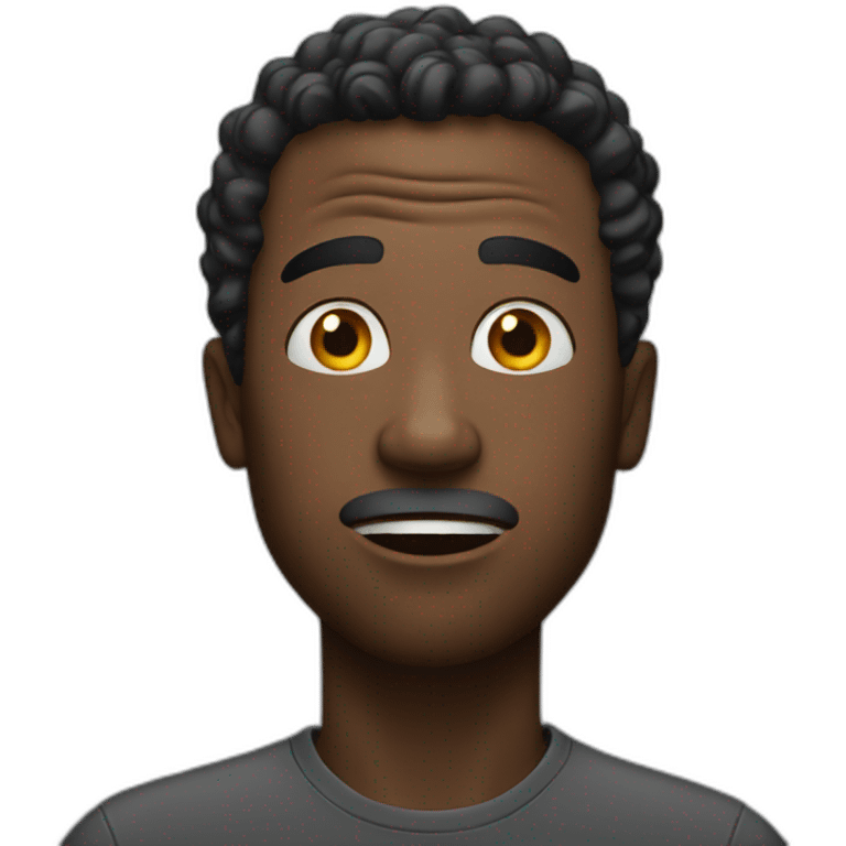 amazed black man emoji