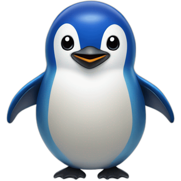 Blue Penguins say hello emoji