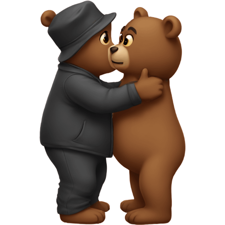 Kissing bears  emoji