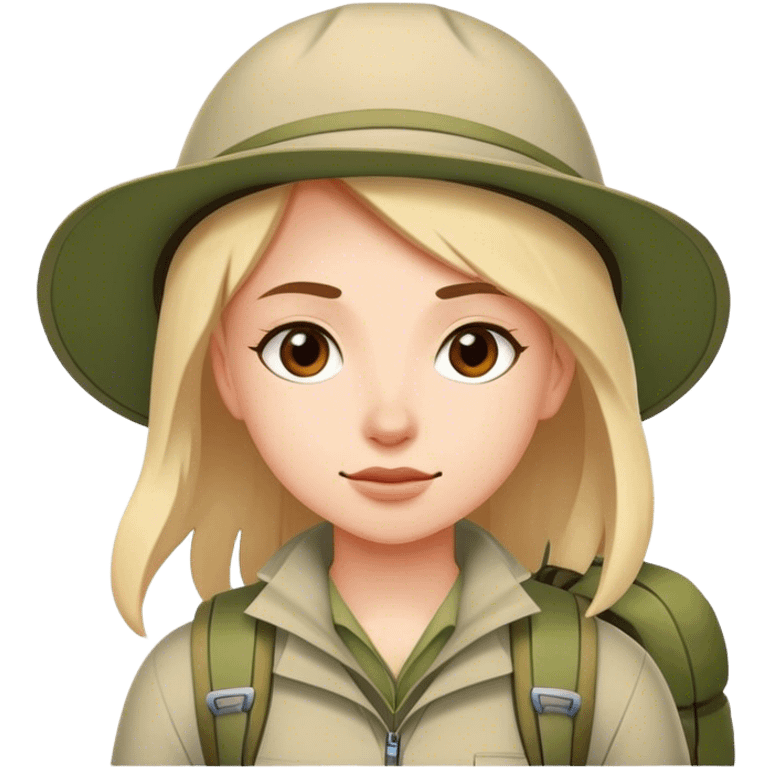 Girl goes trekking emoji