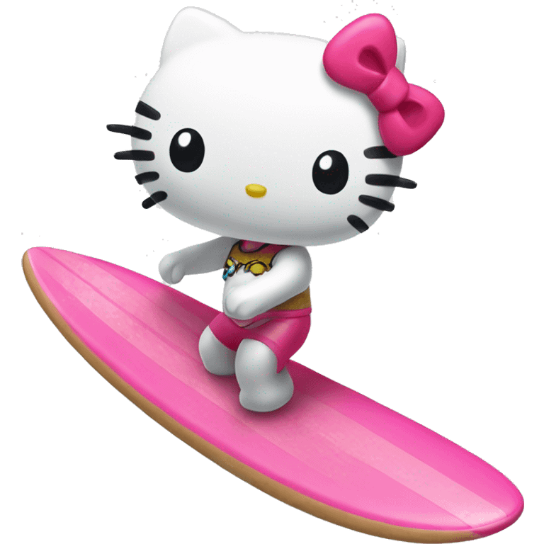 Hello kitty surf emoji