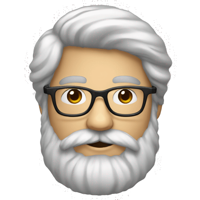 French Bearded person majestic with glasses emoji