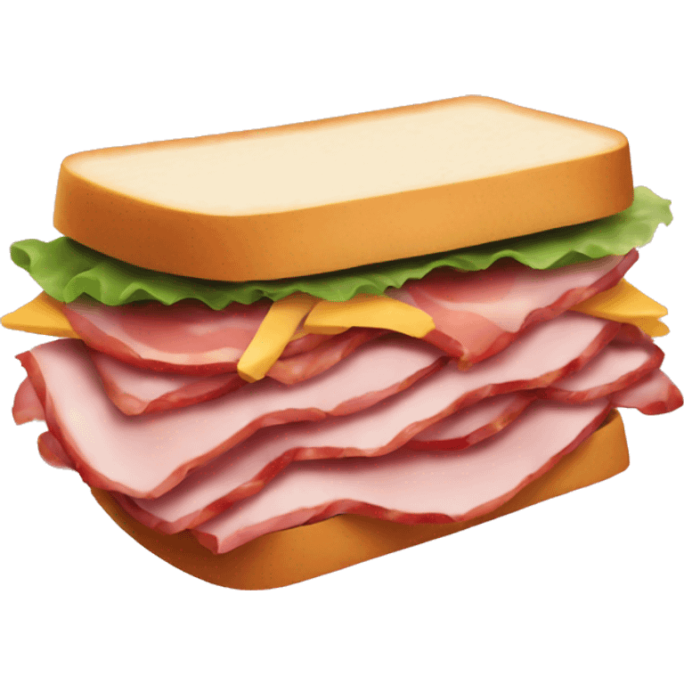 sandwich with ham and bacon  emoji