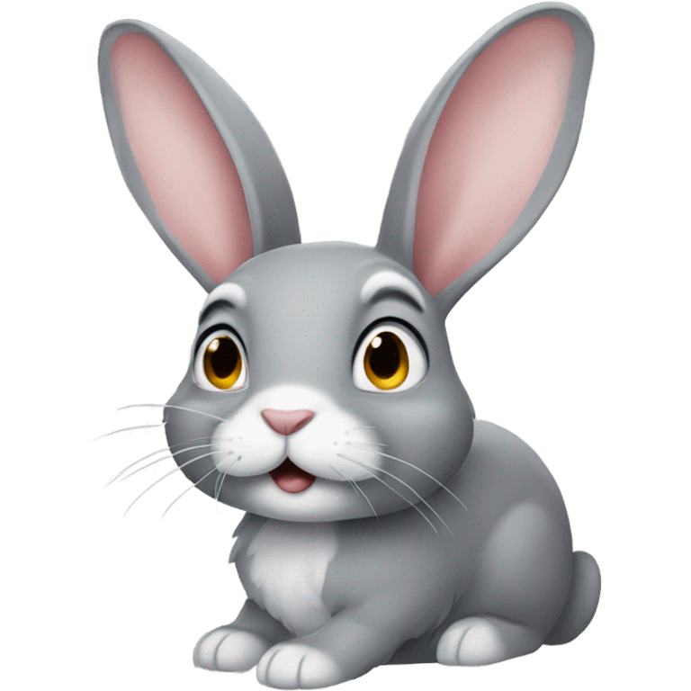 Grey rabbit called ettore emoji