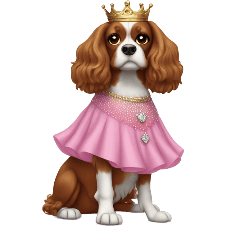 King Charles wearing a pink tutu dress emoji