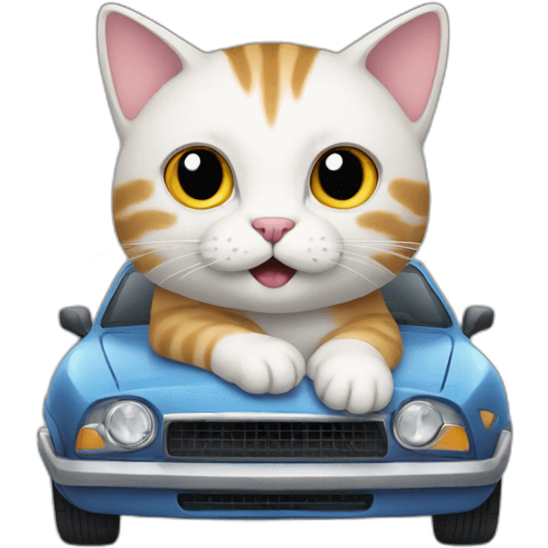 cat with car emoji